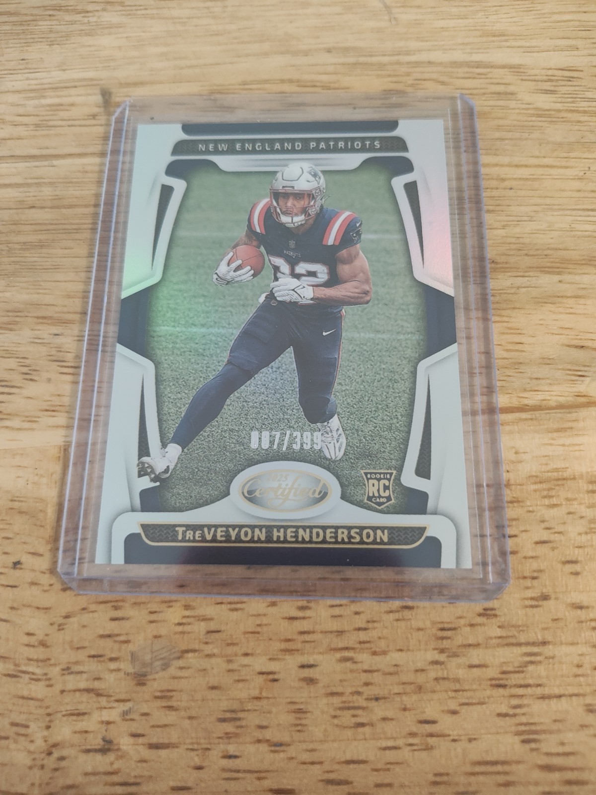2025 Panini Certified Mirror 007/399 SP #144 TreVeyon Henderson Rookie Patriots