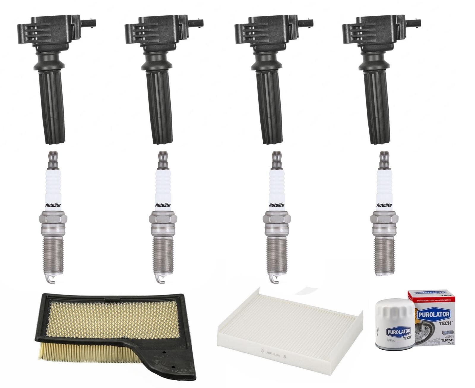 Direct Ignition Coils Spark Plugs Tune Up for 2015-2020 Ford Mustang 2.3L Turbo