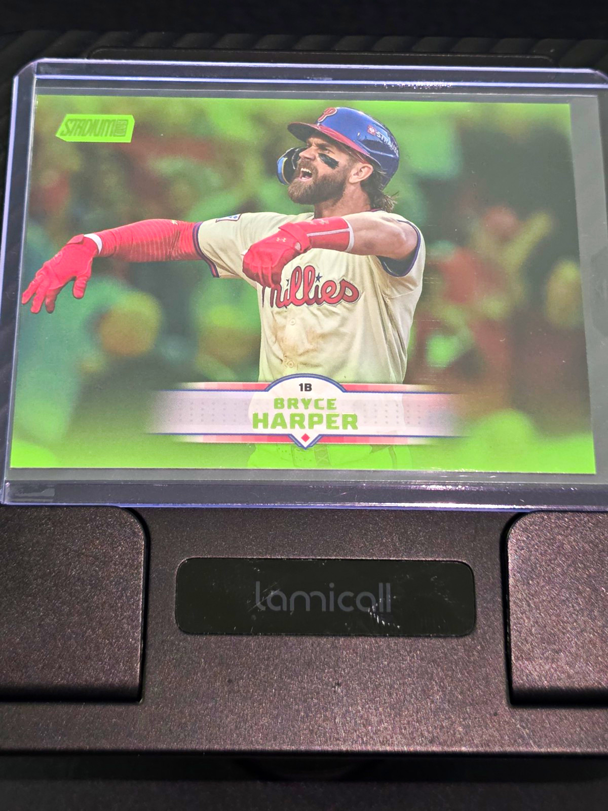 2025 Topps Stadium Club Bryce Harper #126 Green Parallel Philadelphia Phillies