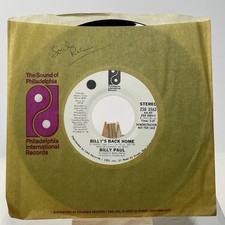 BILLY PAUL 45 RPM BILLY'S BACK HOME STEREO/MONO PROMO—EX BILLY PAUL 45 RPM BILLY'S BACK HOME STEREO/MONO PROMO—EX
