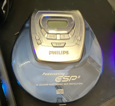 Philips Powersaving ESP2 40 Sec Electronic Skip Protection CD Player Blue/Silver