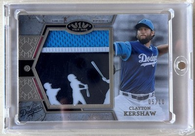 2024 TOPPS TIER ONE CLAYTON KERSHAW PRODIGIOUS JUMBO PATCH #5/10 PLAYERS WEEKEND