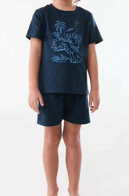 Boys size 2 Navy blue dinosaurs summer pyjamas pjs Anko Sleep NEW 899