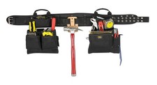 Custom Leathercraft5608 4 Piece Carpenters Combo Tool Belt, Double-Tongue Steel