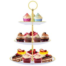 Cupcake Stand Holder 3 Tier Cup Cake Dessert Tower Plastic Tiered Serving Tray m