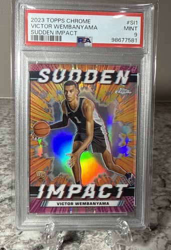 2023-24 Topps Chrome Victor Wembanyama Sudden Impact PSA 9 RC 