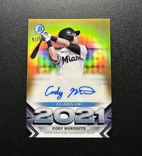 2021 Bowman Chrome Cody Morissette Class of 2021 Gold Auto 47/50 #C21-CM
