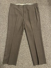 Imperial 100% Wool Dress Pants Mens Brown 30 Inseam Made In USA Tailored