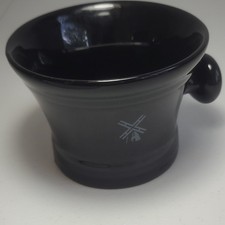 Liquid Logic Black Shaving Mug with Handle and Windmill Logo