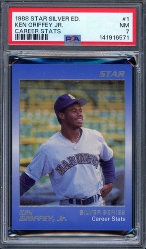 1988 Star Silver Edition #1 Ken Griffey Jr. "Career Stats" Rookie PSA 7 NM