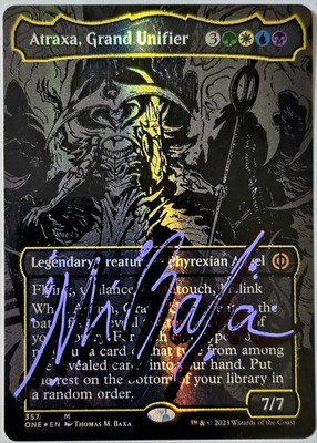 ATRAXA GRAND UNIFIER Oil Slick Raised FOIL Thomas Baxa ARTIST SIGNED MTG Altered