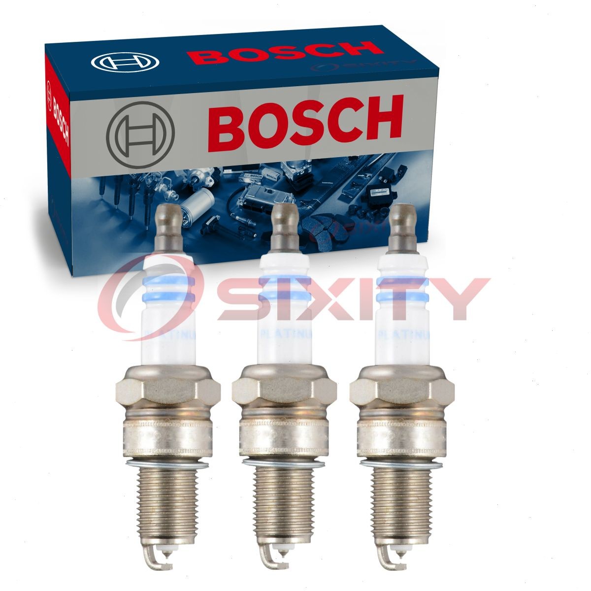3 pc Bosch Platinum Spark Plugs for 1986-1988 Chevrolet Sprint 1.0L L3 so