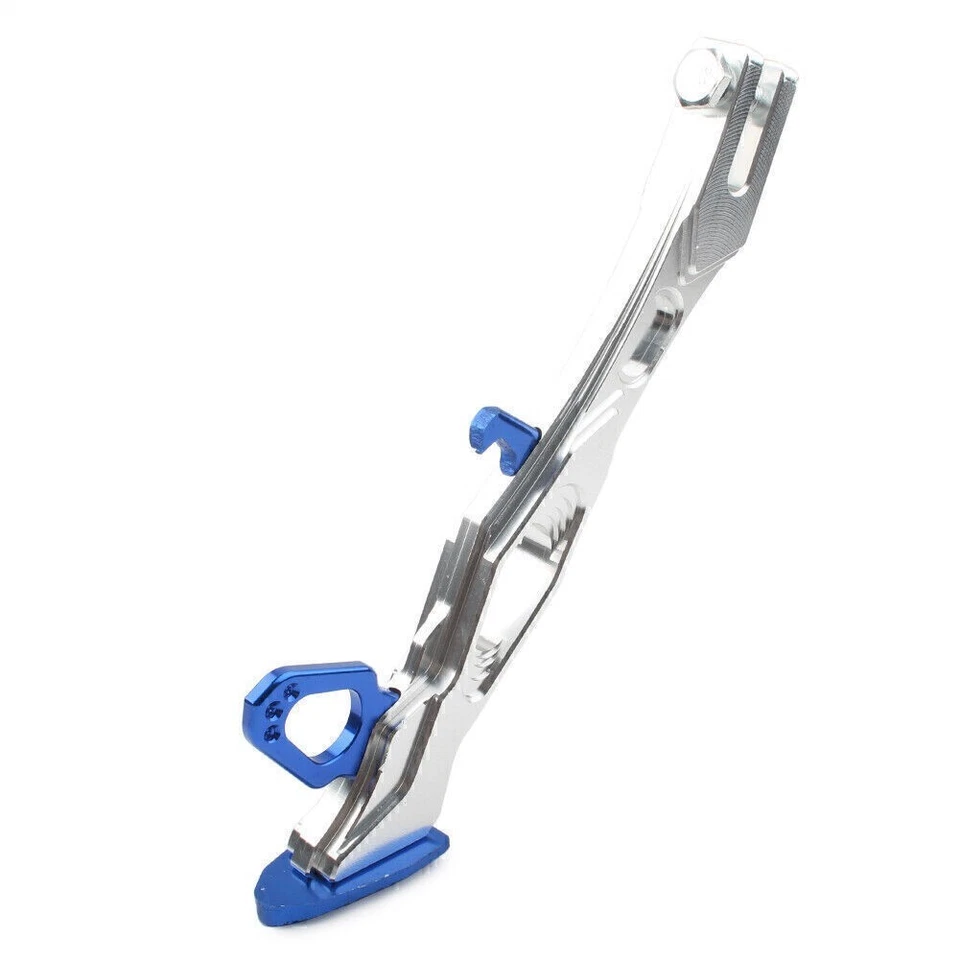 Soporte lateral ajustable universal para Honda Kawasaki Ducati azul Foto 2 de 4