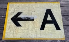 Vintage Little Rock Adams Field Airport Runway Sign Panel A Yellow 29&rdquo; Arkansas