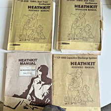 QTY 4 - HEATHKIT - MIXED LOT - INSTRUCTION / ASSEMBLY MANUALS - SEE LIST INSIDE