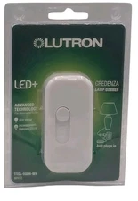 Lutron Credenza LED+ 100-Watt Plug-In Lamp Dimmer Switch TTCL-100H-WH White
