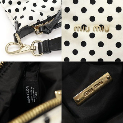 Miu Miu White Nylon Spirit Print Puff Mini Shoulder Bag Miu Miu White Nylon Spirit Print Puff Mini Shoulder Bag