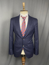Hackett Mayfair Men's Blue Wool Blazer Sportcoat Jacket Size 36R/46R