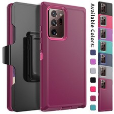 For Samsung Galaxy Note 20 /20 Ultra Case Hybrid Rugged Triple Layer Cover /Clip