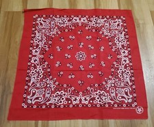 Bandana Crafted With Pride in America red 100 Cotton Made USA RN 13962 Hanky