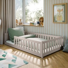 Wooden Bed Otis EU Small Double 120 x 200 cm - Solid Pine Frame in Cashmere