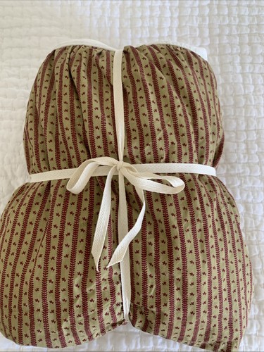 Ralph Lauren Chaps Annabelle hellbraun rot Bett Rock Staub Rüschen KING Schiene Ecken - Bild 7 von 8