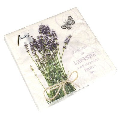 20 Servietten Lavendel 3-lagig 33x33cm Provence Frankreich Paris Garten Kräuter