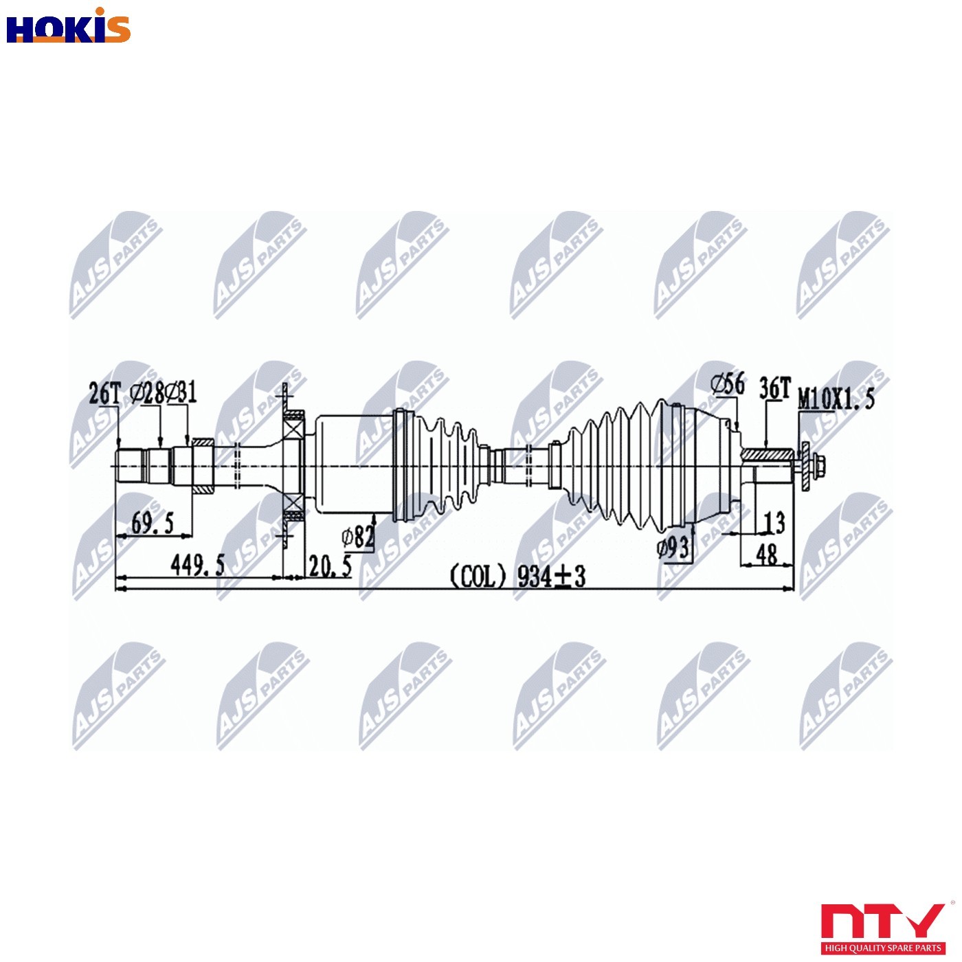 Nty Driveshaft For Volvo V40 2.0D2/D3 16- /Front,Right,Atm Tf-71Sc - Image 7