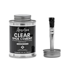 Angelus Clear Shoe Cement - 4 oz Professional-Strength Glue Quick Drying Contact