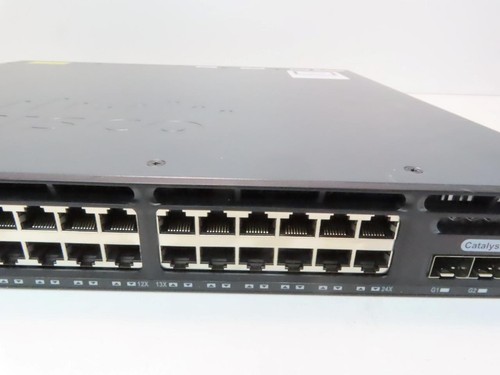 CISCO CATALYST WS-C3650-24TS-E V01 24 PORT GIGABIT MANAGED NETWORK SWITCH - Picture 4 of 8