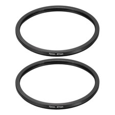 72mm Male 67mm Female Step Down Ring Adapter 2 Pcs for ND IR DSLR Lenses, Black