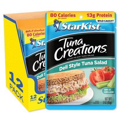 Ready-to-Eat Tuna Salad Pouches, 3 oz (12-Pack) - 13g Protein, Gluten-Free
