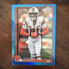 2025 NFL Topps Chrome Denzel Ward Blue Refractor 30/150 Browns ￼