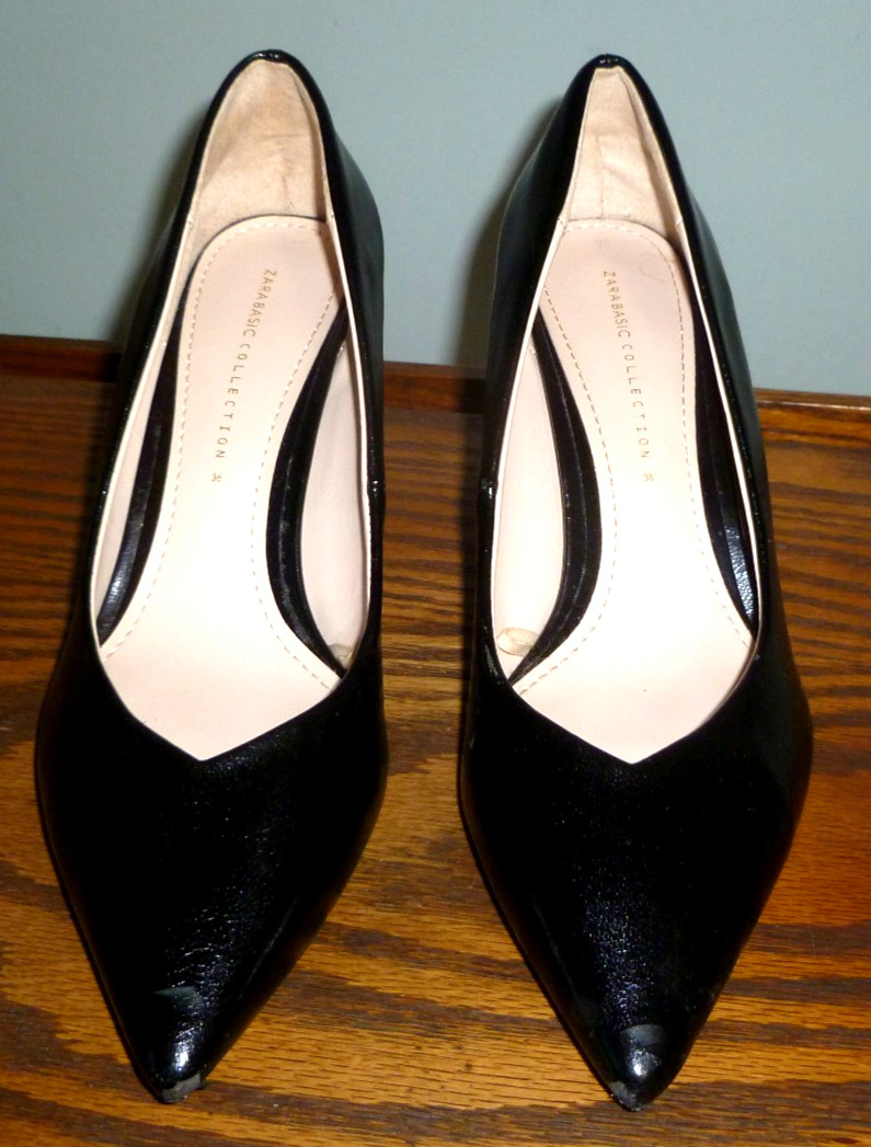 Zara Basic Collection-Pointed Black Sculptured Bl… - image 3