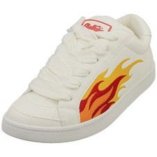 Image of Buffalo Liberty Vegan Womens Fashion Trainers in White Red