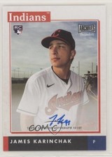 2020 Topps Archives Snapshots Auto James Karinchak #AS-JK Auto 3l1