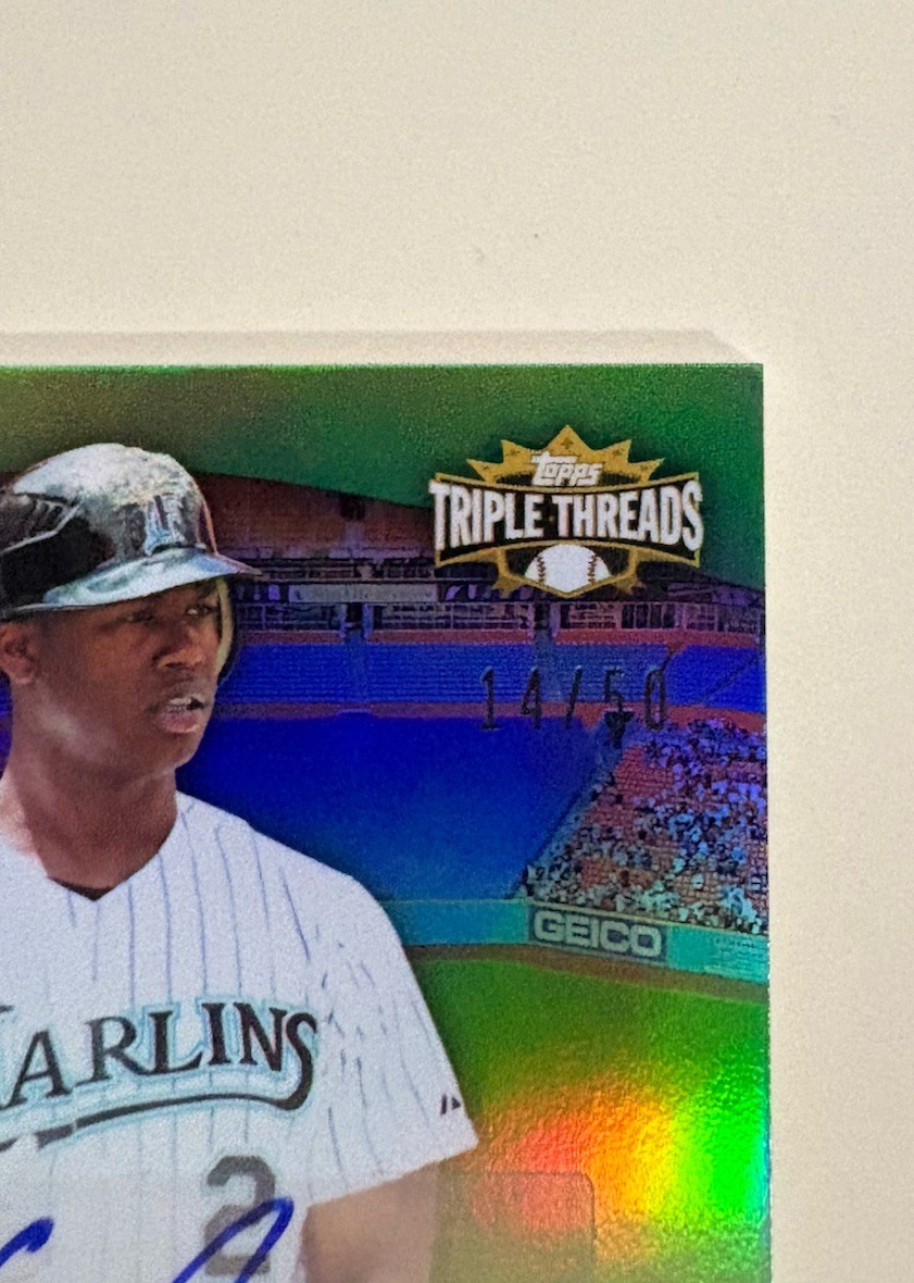 2011 Topps Triple Threads Hanley Ramirez Auto Patch /50 view 4