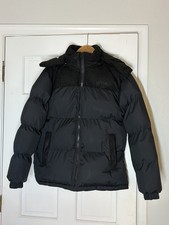 Women  s Black Puffer Jacket with Detachable Hood   Size Small   NEW Without Tags