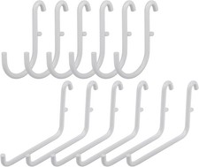 Pegboard Hooks Compatible with IKEA Skadis 12 Pack Accessories White