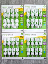 32 Total 4, 8-Packs GE Energy Smart CFL 13W Soft White Bulbs 60W Replacements