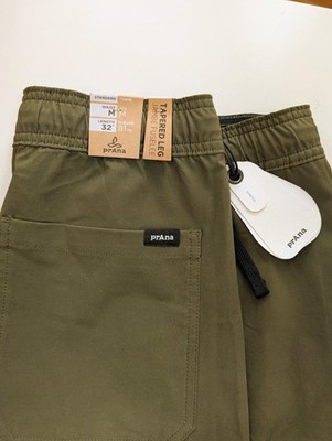 Prana Pants Mens Medium Green Wonderland Rocks 32'' Inseam Stretch Tapered Jogger