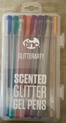 Tinc Glitterarty Liquid Gel Pens for Kids Set of 8 Different Glittery Colours