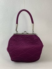 Mini borsa da sera Banana Republic manico superiore seta viola fodera seta viola