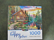 1000 Pc.Complete Jigsaw Puzzle Forest Cabin Home