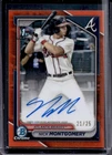 2024 Bowman Draft Nick Montgomery Chrome Auto Orange Refractor 1st #/25 Braves