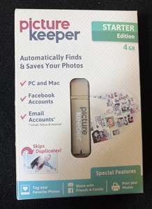 Picture Keeper Starter Edition 4GB USB Photo Backup Drive PC Mac NEW IN BOX