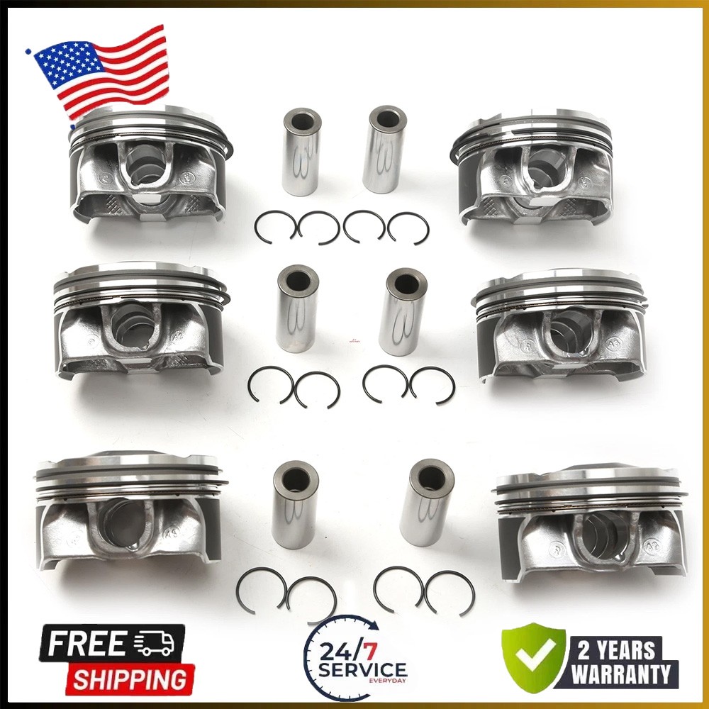 Piston & Ring Set 6Pcs For Maserati Giberit Levante QUATTROPORTE 3.0T 318341