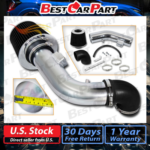 BCP BLACK 05-10 Cobalt G5 LS LT SS 2.2L 2.4L Short Ram Air Intake + Filter - Bild 1 von 8