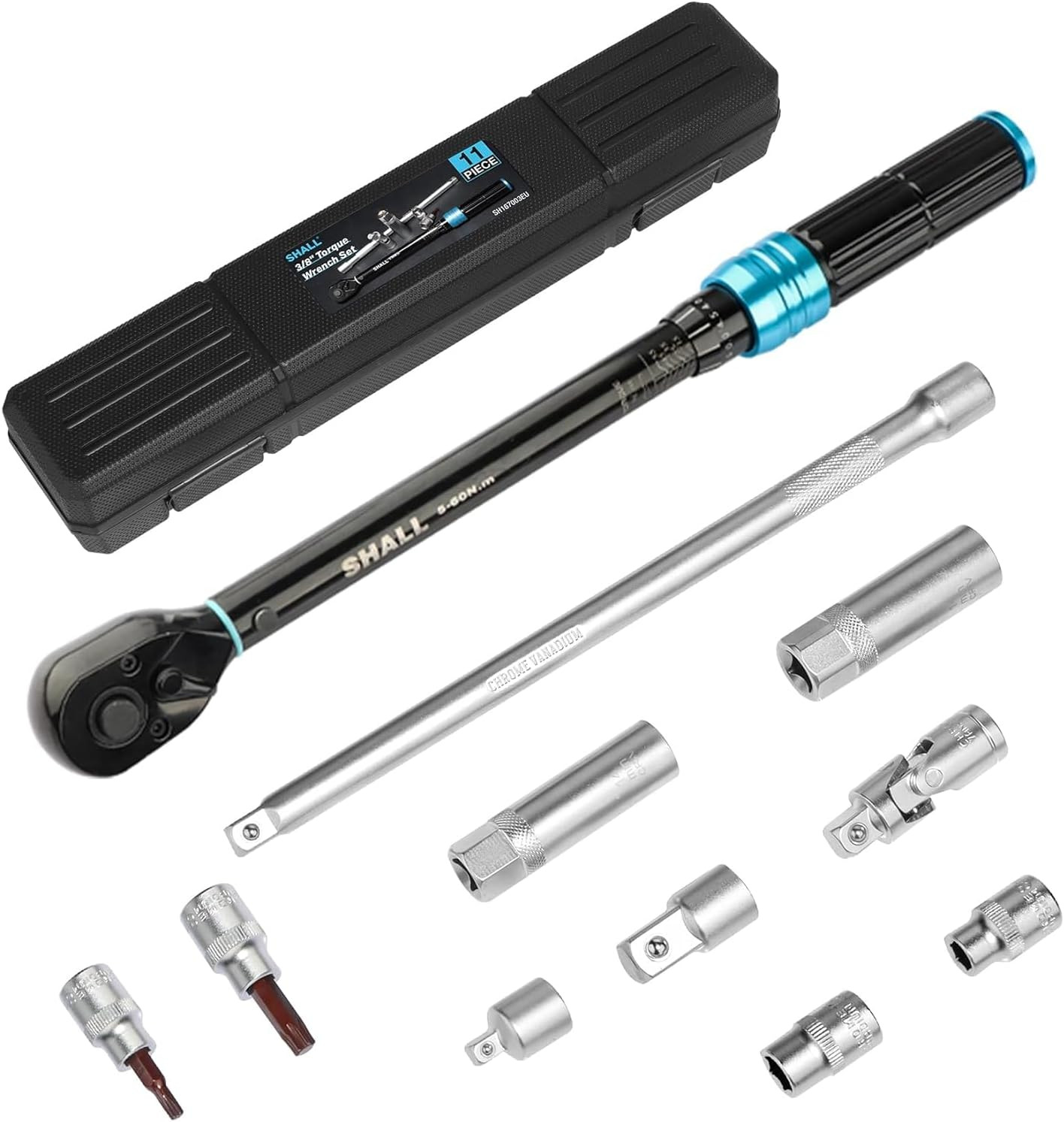 Dinamometrica 3/8" 5-60 Nm | Il Set da 11 Pezzi Definitivo per il Garage