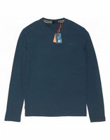 Superdry Mens Top Long Sleeve Medium Blue Cotton EI60